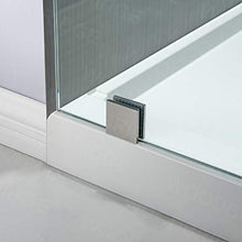 Load image into Gallery viewer, WOODBRIDGE Frameless Sliding Bathtub Door, 56"-60" Width, 62" Height, 3/8" (10 mm) Clear Tempered Glass, Brushed Nickel Finish, Designed for Smooth Door Closing and Opening. MBSDC6062-B4
