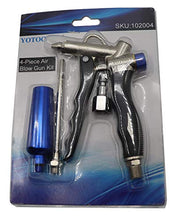 Load image into Gallery viewer, YOTOO 2-Way Air Blow Gun kit with Adjustable Air Flow, Extended Nozzle, High Flow Nozzle and 1/4" NPT Female Quick Plug

