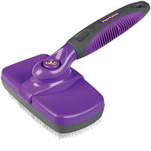 Load image into Gallery viewer, Hertzko Self-Cleaning Slicker Brush for Dogs - The Ultimate Dog Brush for Shedding Hair, Fur, - Comb for Grooming Long Haired &amp; Short Haired Dogs, Cats, Rabbits, &amp; More - Deshedding Tool, Cat Brush

