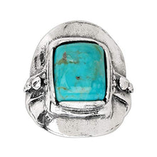 Load image into Gallery viewer, Silpada &#39;Buckle&#39; Compressed Turquoise Ring in Sterling Silver, Size 10
