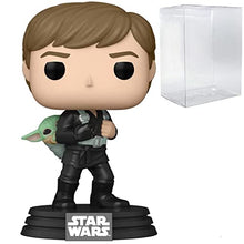 Load image into Gallery viewer, POP Star Wars: Book of Boba Fett - Luke Skywalker &amp; Grogu Training Funko Vinyl Figure (Bundled with Compatible Box Protector Case), Multicolor, 3.75
