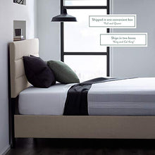 Load image into Gallery viewer, Edenbrook Johnson Upholstered Bed with Built-in Drawers-Modern Channel Tufted Headboard-Easy Assembly-Queen, Charcoal
