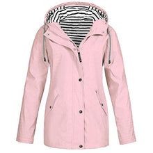 Load image into Gallery viewer, perfectCOCO Women&#39;s Outwear Raincoats Windproof Windbreaker Hoodie Jacket Waterproof Outdoor Hooded Coats Pink
