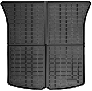 SUPER LINER Tesla Model Y 2020 2021 2022 2023 All Weather Floor Mats Front Rear Cargo Liner Mat, Waterproof Anti-Slip Floor Mat Custom Fit for Tesla, Heavy Duty Floor Mats & Trunk Mat