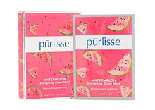 Load image into Gallery viewer, purlisse Watermelon Energizing Sheet Mask: Cruelty-Free &amp; clean, Paraben &amp; Sulfate-free, Packed with Vitamins A, B, &amp; C, Aloe Vera calms skin | Pack of 6
