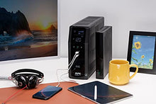 Load image into Gallery viewer, APC UPS 1500VA Sine Wave UPS Battery Backup, BR1500MS2 Backup Battery Power Supply with AVR, (2) USB Charger Ports
