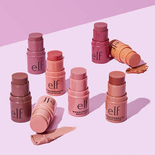 Load image into Gallery viewer, e.l.f, Monochromatic Multi Stick, Creamy, Lightweight, Versatile, Luxurious, Adds Shimmer, Easy To Use On The Go, Blends Effortlessly, Sparkling Rose, 0.155 Oz
