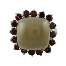 Load image into Gallery viewer, Carillon Certified Chocolate Moonstone Natural Gemstone Cushion Shape Engagement Ring 14K White Gold Jewelry For Women for Men
