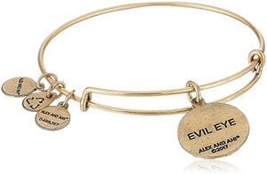 Alex and Ani Evil Eye Bangle Bracelet, Rafealian Gold, Expandable