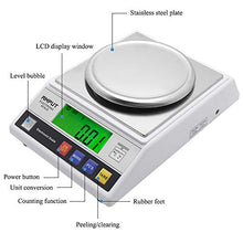Load image into Gallery viewer, CGOLDENWALL High Precision Lab Scale 2000g 0.01g Analytical Balance Kitchen Scale Scientific Scale Counting Scale with Counting and Weighing function (2000g, 0.01g)
