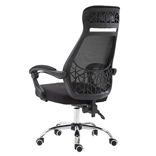 ErYao Ergonomic Office Chair, Adjustable Headrest Mesh Office Chair Office Desk Chair Computer Task Chair Swivel Lumbar Support Desk, Computer Ergonomic Mesh Chair with Armrest (Black)