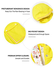 Load image into Gallery viewer, maoo garden Girls Rain Jacket Lightweight Waterproof Raincoat Hooded Cotton Lined Long Windbreaker 806 Yellow 5-6Y
