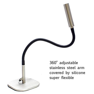 acegoo Bedside Reading Light Dimmable LED Desk Lamp with Bendable Neck Rotatable Light Source, Portable Minimalist Task Table Light for Kids/Bedrooms/Office/Dorm/Computers, Lamp Head Touch Control