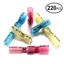 Load image into Gallery viewer, Sopoby 220pcs Wire Spade Connectors, Heat Shrink Female Male Spade Terminals Electrical Crimp Connector Kit

