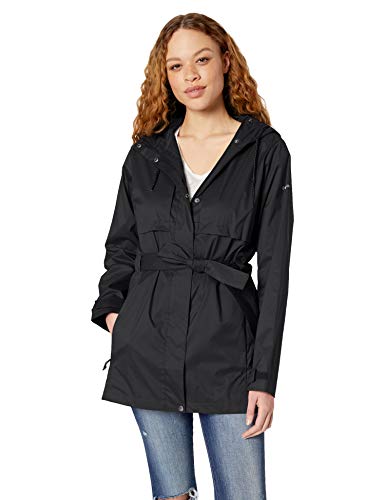 Columbia Women's Pardon My Trench Rain Jacket,Black,Small