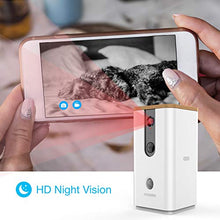 Load image into Gallery viewer, Vbroad Smart Pet Camera Treat Dispenser, 2.4G WiFi Remote Camera Monitor 720P HD Night Vision Video with 2-Way Audio Designed for Dogs and Cats, Home Safety Pet Monitor (Android/iOS)
