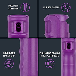 SABRE Self Defense Kit With Pepper Spray And Stun Gun Flashlight, 25 Bursts of Max Police Strength OC Spray, 10-Foot Range, Painful 1.60 µC Charge, 120 Lumens, Rechargeable, Safety Switch, Holster