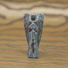 Load image into Gallery viewer, CRAFTSTRIBE Ruby Kyanite Stone Carved Angel Reiki Spiritual Gemstone Guardian Gift Blue
