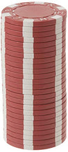 Load image into Gallery viewer, Brybelly 50 Red Clay Composite Striped Dice 11.5 Gram Poker Chips
