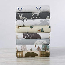 Load image into Gallery viewer, Great Bay Home 4-Piece Lodge Printed Ultra-Soft Microfiber Sheet Set. Beautiful Patterns Drawn from Nature, Comfortable, All-Season Bed Sheets. (Queen, Stonehurst)
