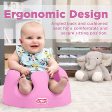 Load image into Gallery viewer, Nuby My Floor Seat, Soft Foam Cushion with Safety Harness and High Back Design, for Ages 4-12 Months, Pink
