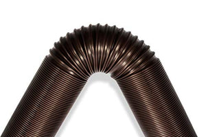 Camco 20' (39742) RhinoFLEX 20-Foot RV Sewer Hose Kit, Swivel Transparent Elbow with 4-in-1 Dump Station Fitting-Storage Caps Included , Brown