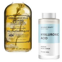 Load image into Gallery viewer, Provence Beauty Honey Suckle Jasmine Multi-Use Oil for Face, Body &amp; Hair &amp; Hyaluronic Acid Hydrating Facial Serum
