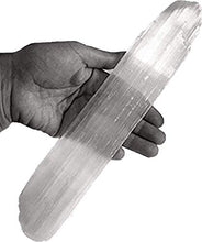 Load image into Gallery viewer, Selenite Stick 6 to 8.5 Inches long, 1 to 2 inches wide, white healing stone, strong protection powers
