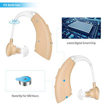 Load image into Gallery viewer, Digital Hearing Amplifier Aid - Personal Sound Device with 2Pcs 500hr Batteries, 4 Channels Noise Reduction, Hearing Aid Cleaning Kit for Adults and Seniors by iAid
