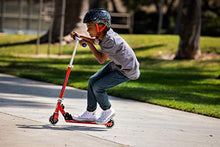 Load image into Gallery viewer, Mongoose Trace Youth/Adult Kick Scooter Folding and Non-Folding Design, Regular, Lighted, and Air Filled Wheels, Multiple Colors, Red/Blue, 100mm Wheels
