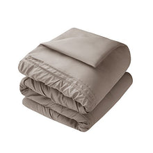 Load image into Gallery viewer, Comfort Spaces Cavoy Faux Silk Comforter Set - Luxe Diamond Tufting, All Season Bedding, Matching Bed Skirt, Decorative Pillows, Taupe King(104"x90") 5 Piece
