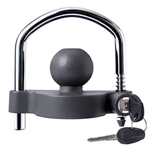 Load image into Gallery viewer, METOWARE Trailer Coupler Lock Universal Adjustable Heavy-Duty Steel Trailer Hitch Lock, Anti Theft Trailer Ball Lock Towing Lock for Towing Caravan Trailer Security Fits 1-7/8&quot;,2”, 2-5/16&quot; Coupler

