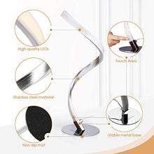 Load image into Gallery viewer, Albrillo Spiral Design LED Table Lamp - Dimmable Desk Lamp Touch Button, Warm White 3000K Bedside Lamps of Stainless Steel, 1.5m Cable, 5W 450LM Nightstand Lamps, for Bedroom, Office, Living Room
