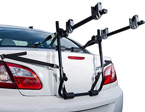 Motorup America Deluxe Bike Rack for Car Mount Carrier - Bicycle Racks for Auto Trunk Fits Most Car Sedans, Hatchbacks, Minivans and SUV