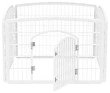 Load image into Gallery viewer, IRIS USA 4-Panel Pet Playpen with Door, size 35.25"L x 35.25"W x 24"H CI-604
