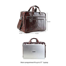 Load image into Gallery viewer, XLEI Business Travel Briefcase Genuine Leather Duffel Bags for Men Laptop Bag fits 17 inches Laptop (Coffee)

