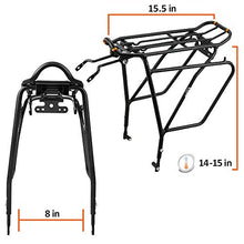 Load image into Gallery viewer, Ibera Bike Rack - Bicycle Touring Carrier Plus+ for Disc Brake Mount, Frame-Mounted for Heavier Top &amp; Side Loads, Height Adjustable for 26&quot;-29&quot; Frames
