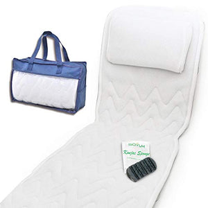 IndulgeMe Full Body Bath Pillow - Non-Slip, Plus Konjac Bath Sponge, Luxurious Mat, Bath Pillows for Tub Neck and Back Support