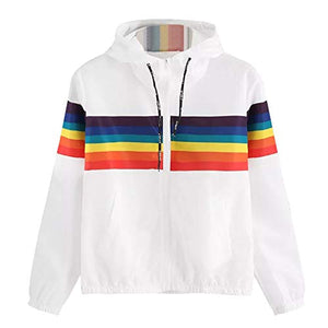 Women's Water-Resistant Hooded Quick Dry Athletic Windbreaker Jacket Hoodie