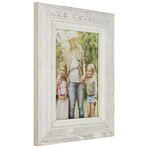 Gallery Perfect 17FW1938 Rustic Collage Gallery Wall Kit Picture Frame Set, Multi Size - 4" x 6", 5" x 7", White, 9 Piece