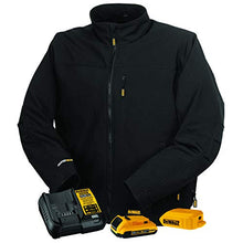 Load image into Gallery viewer, DEWALT DCHJ060A Heated Soft Shell Jacket Kit with 2.0Ah Battery &amp; Charger Black X-Large
