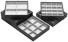 Load image into Gallery viewer, Magic Stackable Jewelry Trays Closet Dresser Drawer Organizer for Accessories, Gadgets &amp; Cosmetics, Storage Display Showcase Holder Box, Set of 5
