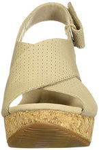 Load image into Gallery viewer, Clarks Women's Annadel Parker Wedge Sandal, Sand Suede, 9.0 M US
