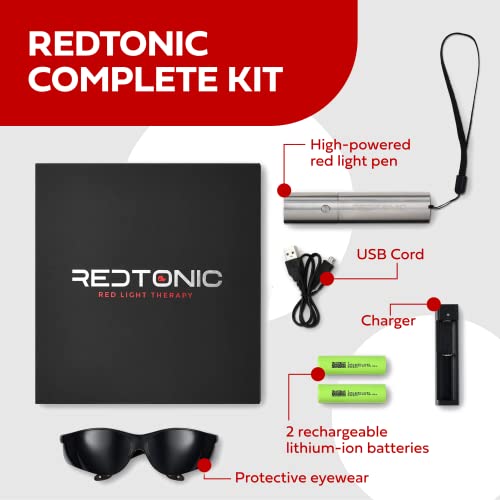 Load image into Gallery viewer, Exerscribe Red Light Therapy for Face and Body Use - RedTonic Handheld LED Infrared Light Device with 630nm, 660nm & 850nm Wavelengths