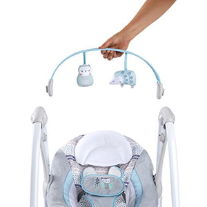 Ingenuity Compact Portable Baby Swing with Soothing Music and 2 Plush Toys - Abernathy