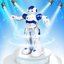 Load image into Gallery viewer, SGILE RC Robot Toy, Gesture Sensing Remote Control Robot for Kid 3-8 Year Birthday Gift Present, Blue
