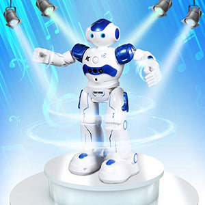 SGILE RC Robot Toy, Gesture Sensing Remote Control Robot for Kid 3-8 Year Birthday Gift Present, Blue