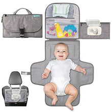 Load image into Gallery viewer, Portable Diaper Changing Pad, Portable Changing pad for Newborn Girl &amp; boy - Baby Changing Pad with Smart Wipes Pocket – Waterproof Travel Changing Station kit - Baby Gift by Kopi Baby
