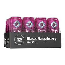 Load image into Gallery viewer, Sparkling Ice +Caffeine Black Raspberry Sparkling Water, with Antioxidants and Vitamins, Zero Sugar, 16 fl oz Cans (Pack of 12)

