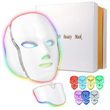 Load image into Gallery viewer, Photon Skin Rejuvenation Face &amp; Neck Mask | LED Photon Red Blue Green Therapy 7 Color Light Treatment Anti Aging Spot Removal Wrinkles Whitening Facial Skin Care Mask
